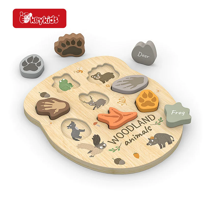 Educational Animals Foodprint Puzzle Toy Learning Play Toy for Toddlers W14D333